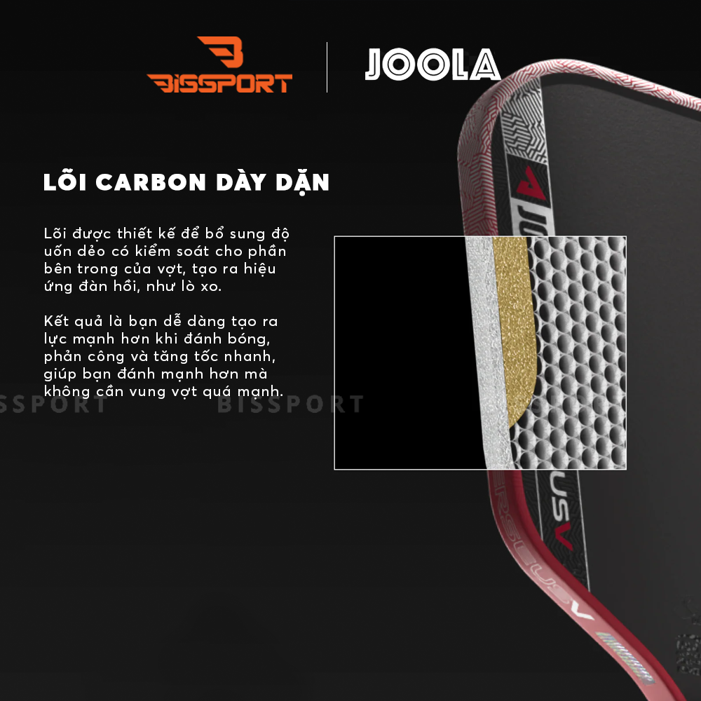 Vợt Pickleball Joola Perseus Gen 5 Ben John Đỏ Chính Hãng - Sức Đánh Mạnh Mẽ - Độ Chuẩn Xác Cao - Kiểm Soát Chắc Chắn